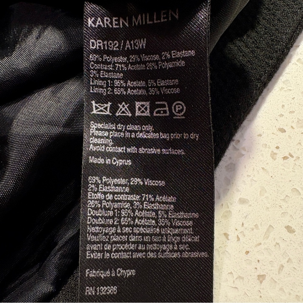 Karen Millen Black Short Sleeve Mini Dress Size 8 - Picture 12 of 12